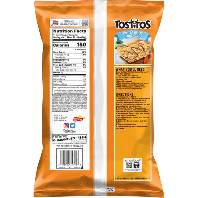 Tostitos® Hint of Queso Bite Size Rounds Tortilla Chips