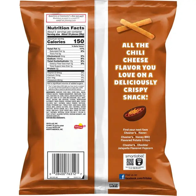 Chester's® Fries Chili Cheese Flavored Corn and Potato Snacks